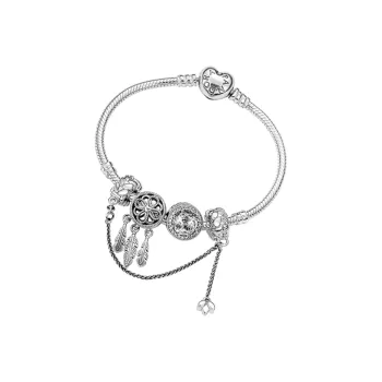 Pandora 925 Sterling Silver Bangles Women's Silver
