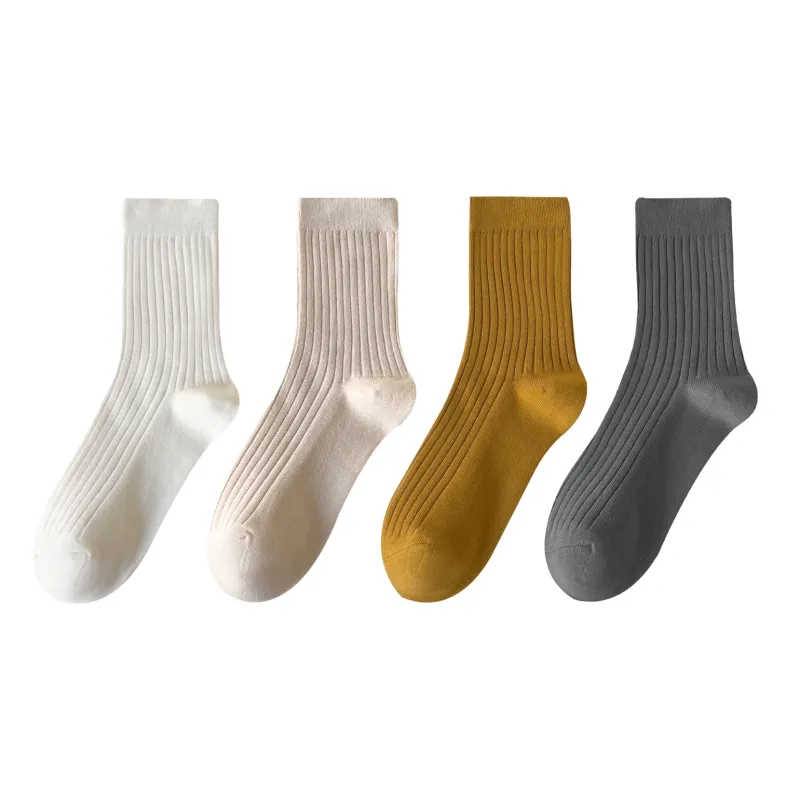 XXLLG Mid Calf Socks Women's 4 Pack-9