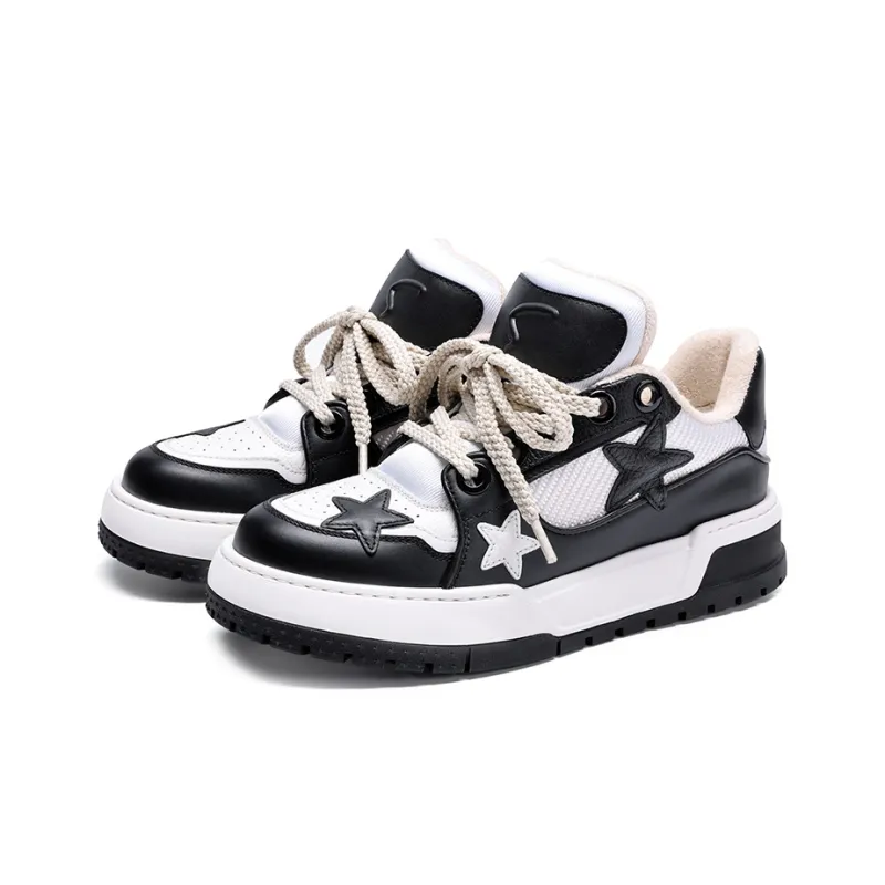 Satchi Height Increasing Wear Resistant Slip Resistant Low Top Skateboard Shoes Men's Black 4.5cm-2