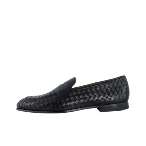DOUCAL'S Interwoven design Leather Loafers