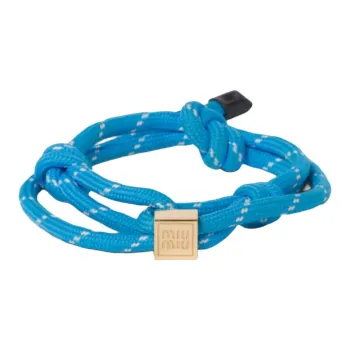 MIU MIU Logo-charm Rope Bracelet