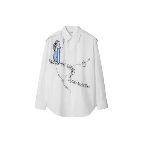 Burberry Knight Hardware-Printed Buttoned Shirt