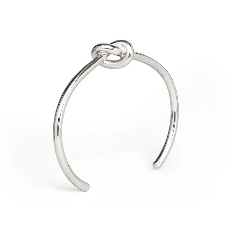 CELINE Knot Extra thin Bracelet In Brass With Rhodium Finish-2