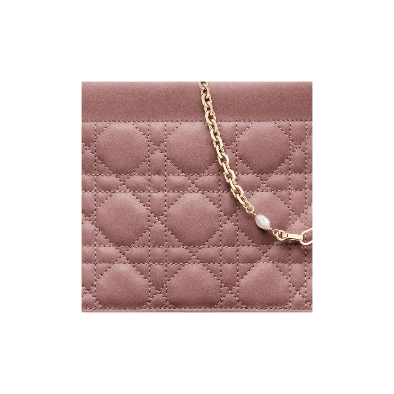 DIOR Lady Dior Sheepskin Handheld Shoulder Bag Crossbody Bag Handbag Mini Women's Pink Peony-4