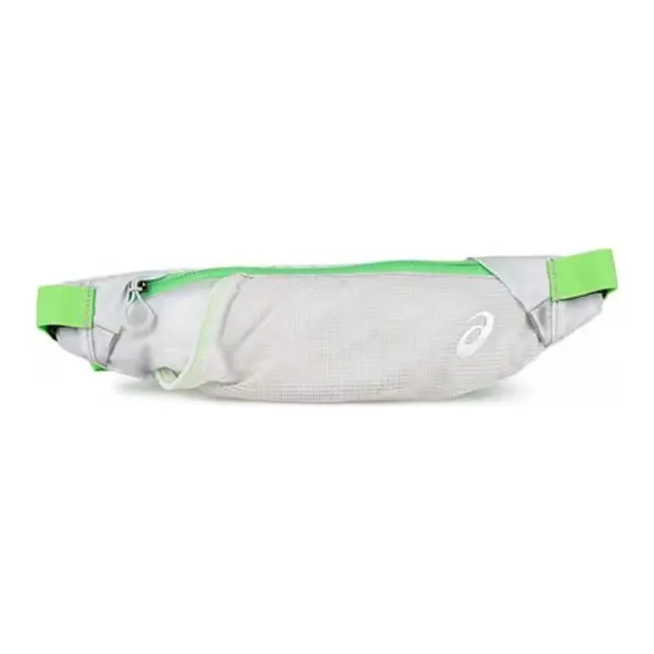 Asics Polyester Fanny Pack Medium Size Unisex Light Gray & Green-0
