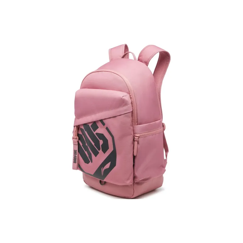 LiNing Badfive Polyester Sports Backpack Unisex Apricot Pink-1
