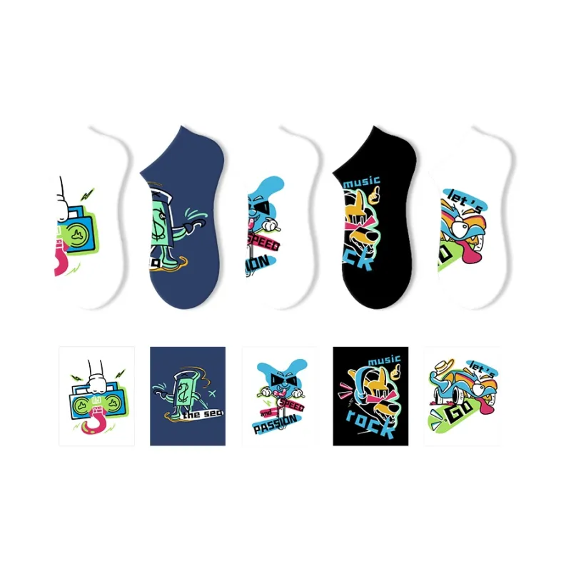 Primeet Ankle Socks Spring Summer Unisex 5 Pack-7
