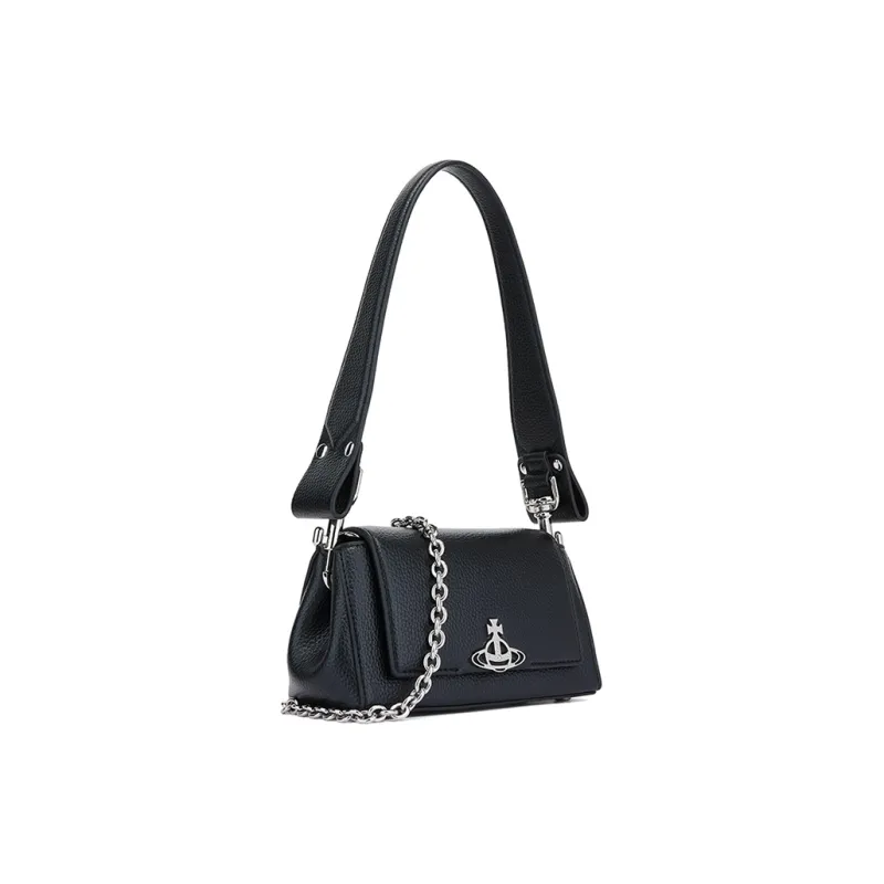 Vivienne Westwood HAZEL Recycled Polyurethane Portable Crossbody Bag, Shoulder Bag Women's Black-1