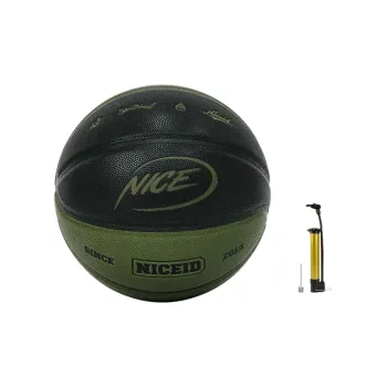 NICEID PU Basketball Green Size 7 Standard Training Unisex