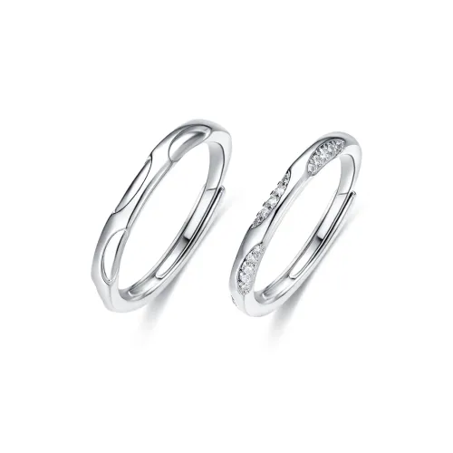 FANCI S925 Silver Ring Pair Unisex