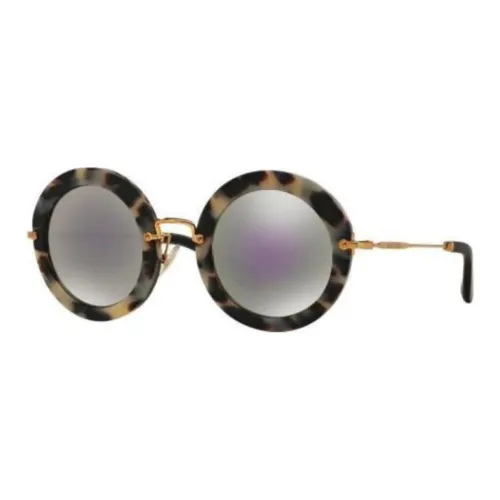 miu lige miu lige Round Sunglasses Women's Tortoiseshell