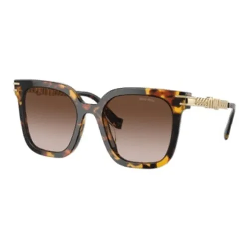 miu ballerina miu ballerina Acetate Irregular Shape Sunglasses Women's Tortoiseshell