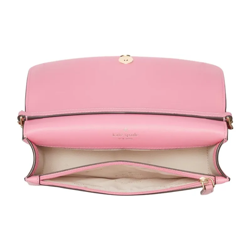 Kate Spade Saffiano Leather Shoulder Bag, Crossbody Bag Small Size Women's Blossom Pink Red-3