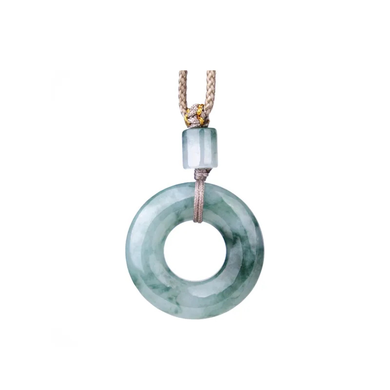Clear Snow Glutinous Jade Jadeite Necklaces Unisex-6