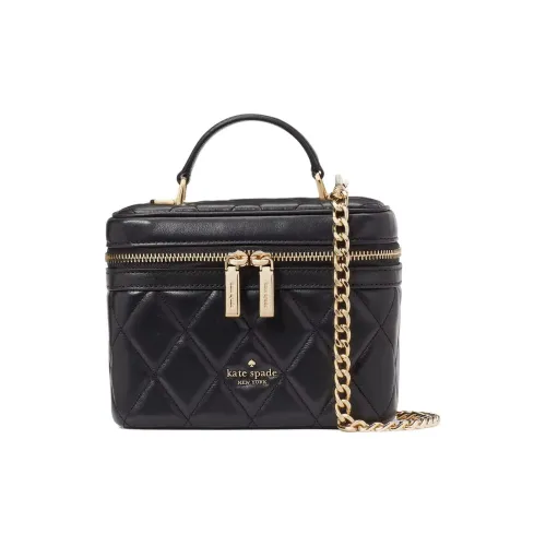 Kate Spade Smooth Quilted Leather Handbag Shoulder Bag Crossbody Bag Women's Black
