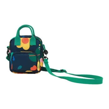 Cloud Factory Polyester Shoulder Bag, Crossbody Bag, Handbag Regular Unisex Navy Blue/Beige Yellow