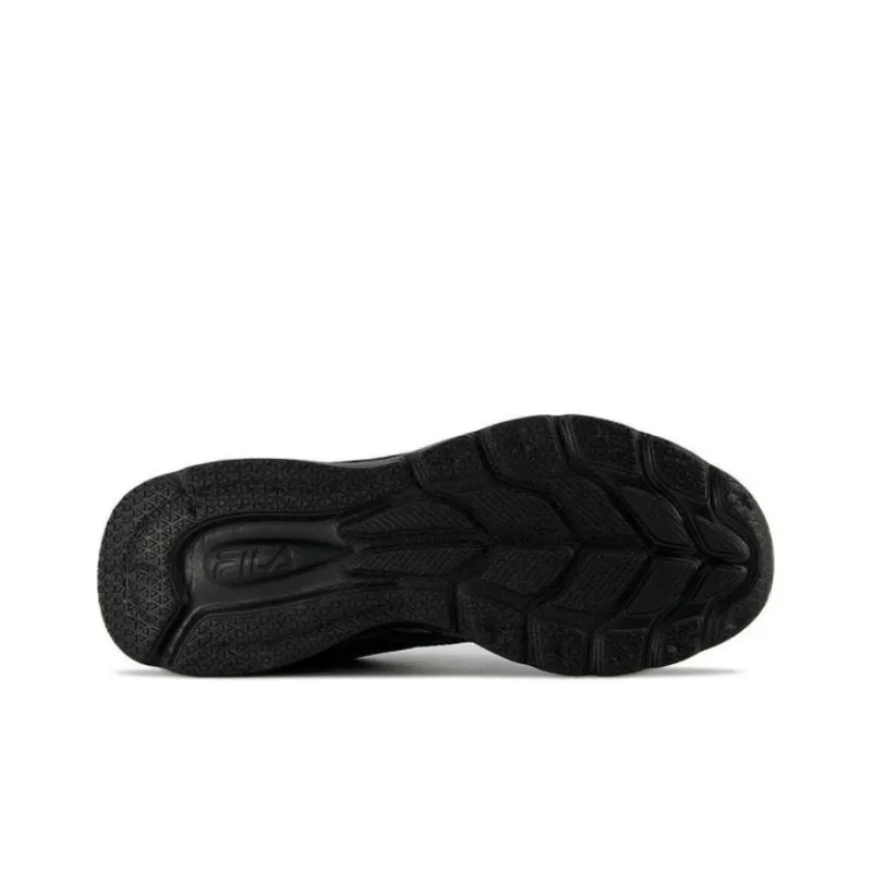 FILA Abrasion Resistant Breathable Low Top Running Shoes Men's Black-4