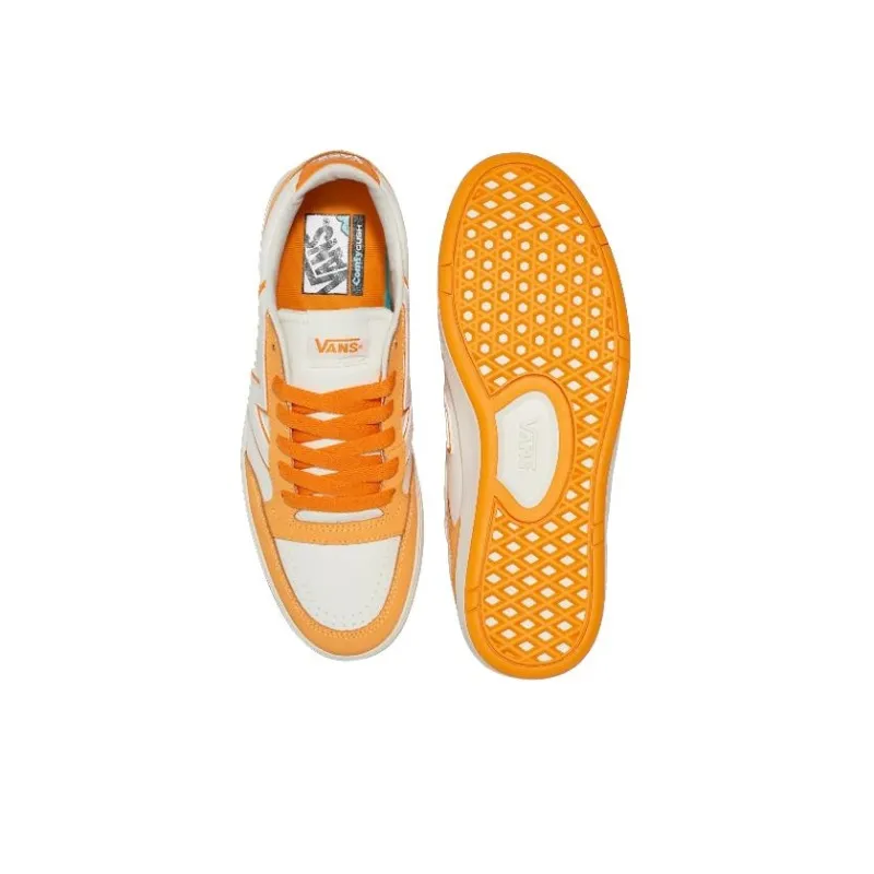 Vans Lowland Comfycush Anti-Slip Wear-Resistant Low-Top Skateboard Shoes Unisex Yellow White-3
