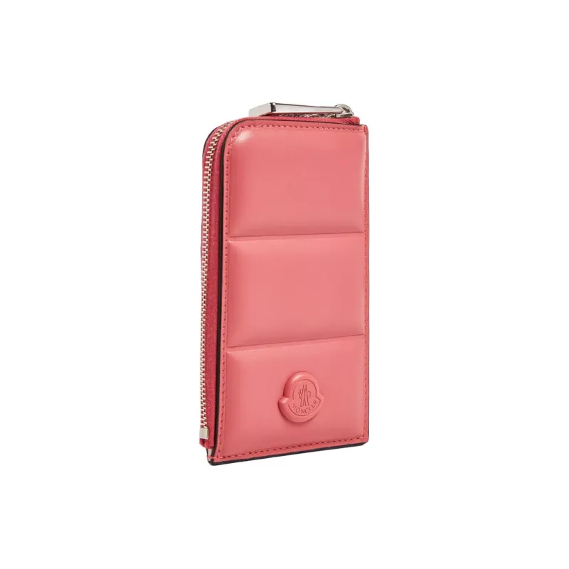 Moncler Soft Leather Wallet Women's Pink-1