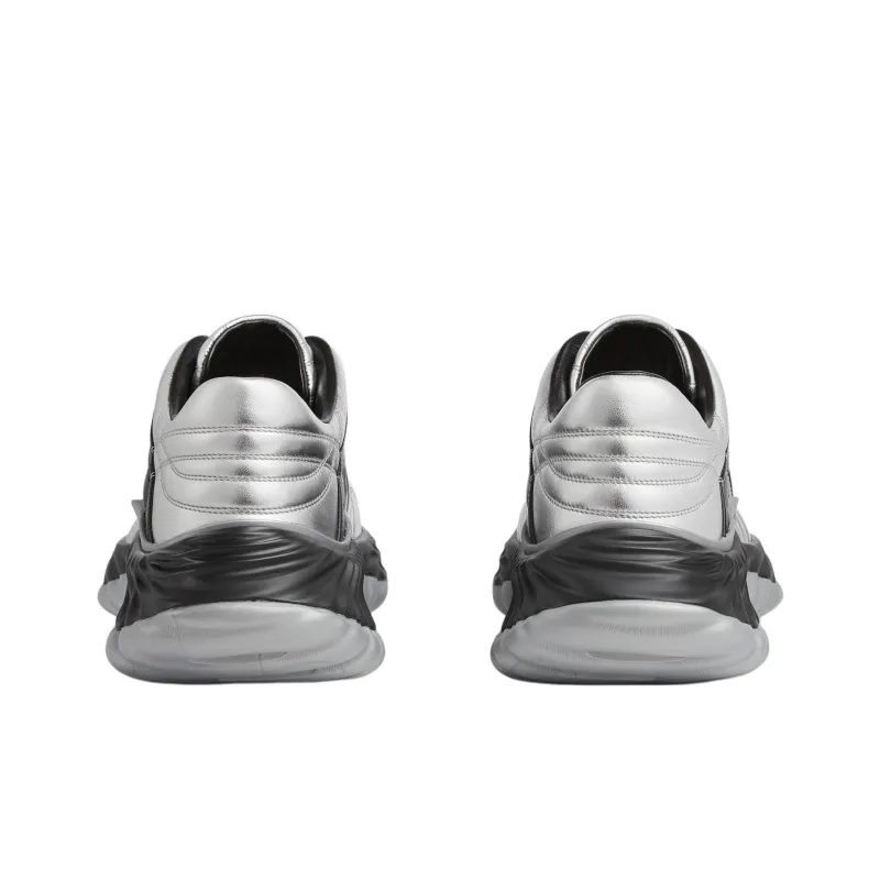 GUCCI Low Top Casual Shoes Men's Silver-4