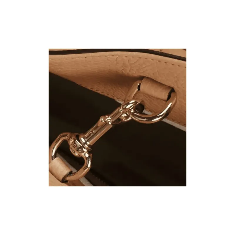 GUCCI Leather Handbag Unisex Beige-3