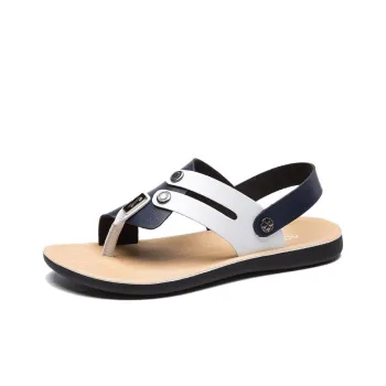AOKANG Flip Flops Beach Sandals Men's Blue Orange Yellow