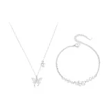 Starlight Butterfly Necklace[1 Pack]+Floral Butterfly Bracelet[1 Pack]