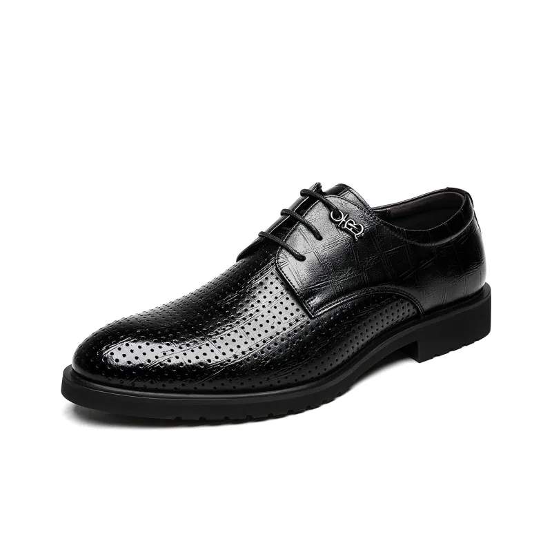 CHINT Dress Shoes Men Low Top Black-0