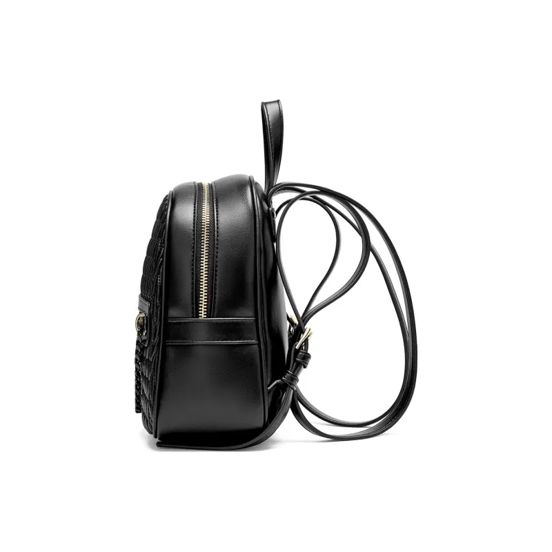 JOSINY PU Travel Bags Backpack Regular Women's Black/Ecru-2