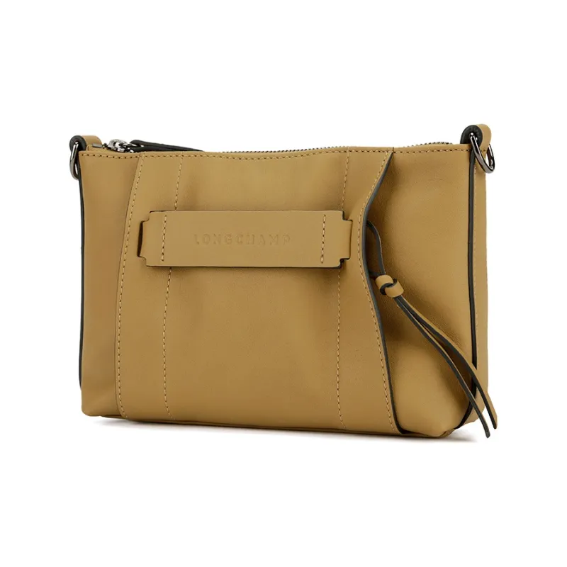 LONGCHAMP 3D Leather Tote Bag Shopping Bag Shoulder Bag Crossbody Bag Small Size Women's Brown-1