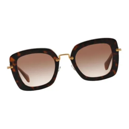 miu lige miu lige Plastic Irregular Shape Sunglasses Women's Tortoiseshell