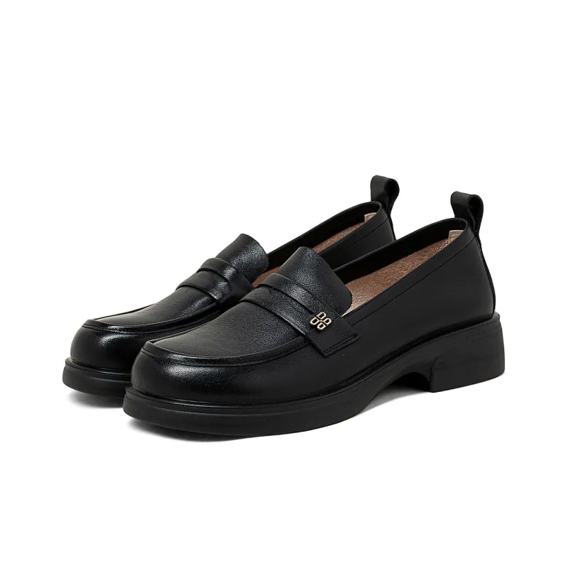 COMELY Loafers Women's Black/Light Brown/Ecru-1