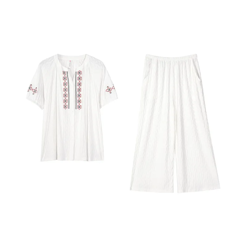 XUANZHITING Pajama Set Women's White-0