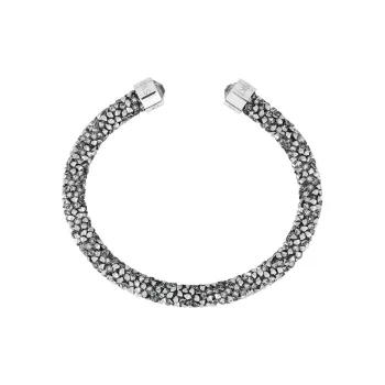Swarovski Crystaldust Bangles Women's Silver Gray