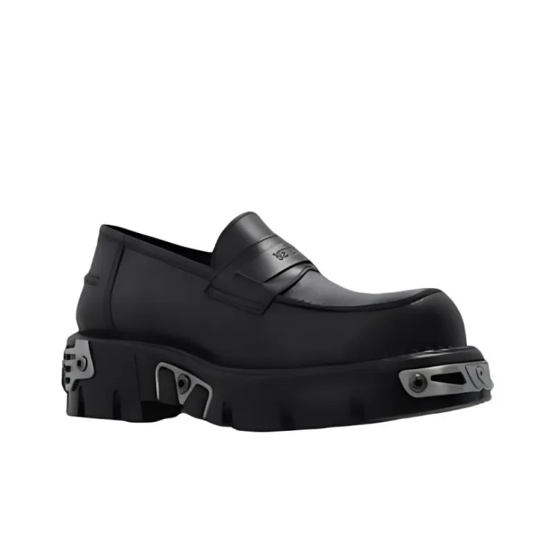 Vetements Logo-embossed Leather Loafers-2