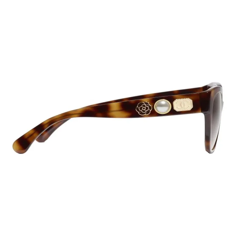 CHANEL Acetate Butterfly Sunglasses Unisex Tortoiseshell-2