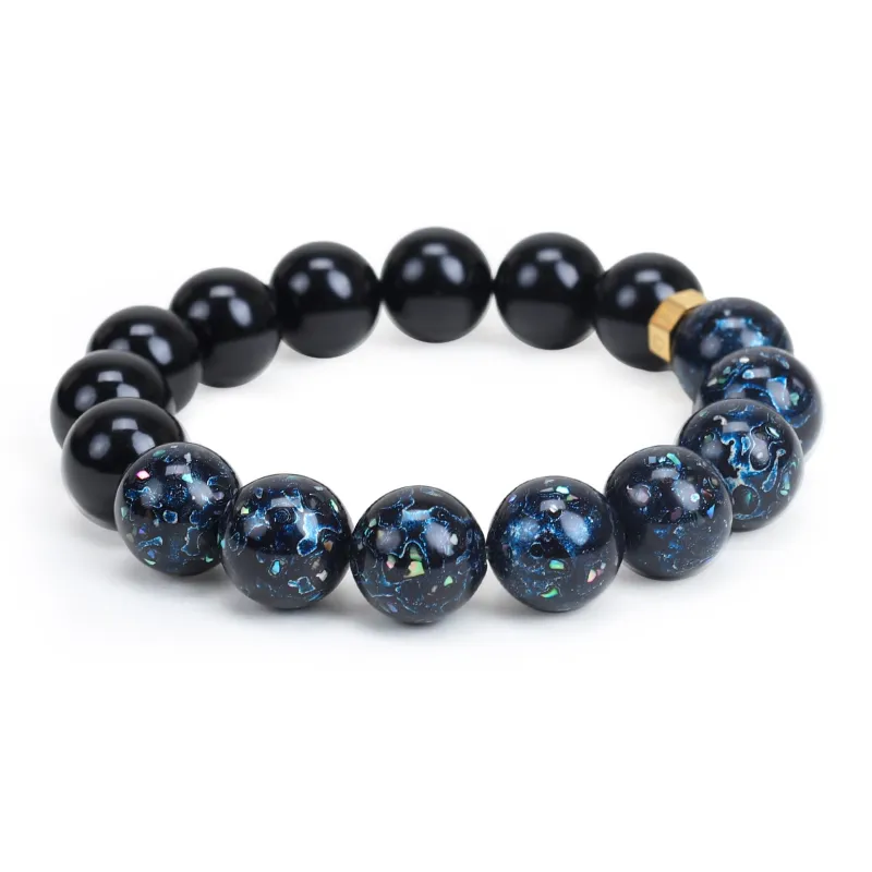 FOUNDIN Lacquer Beads Bracelets Men's-1