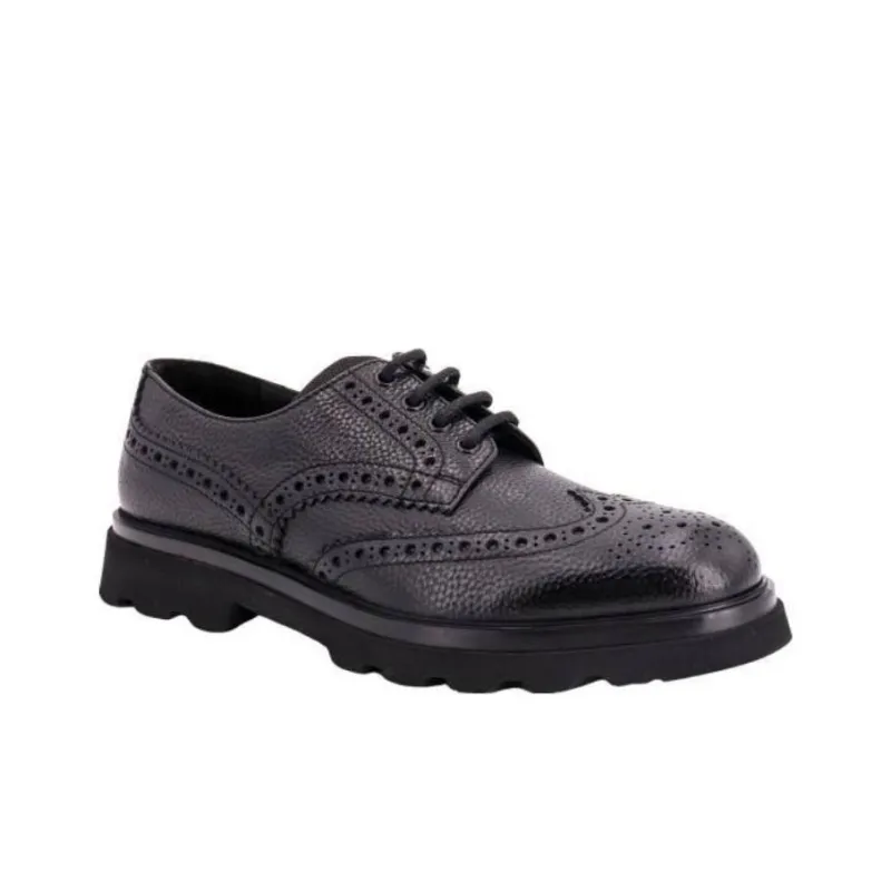 DOUCAL'S Panelled Leather Brogues-2