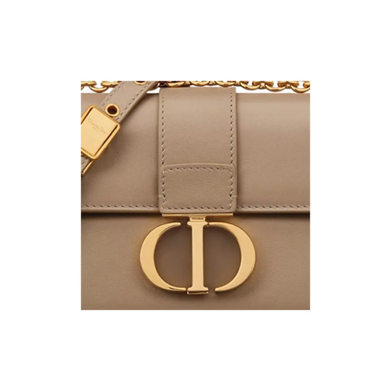 DIOR 30 Montaigne Calfskin Handheld Shoulder Bag Crossbody Bag Small Size Women's Hazelnut Brown-5