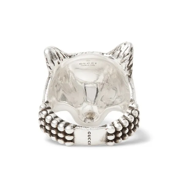 GUCCI 925 Sterling Silver Rings Men's Silver-3