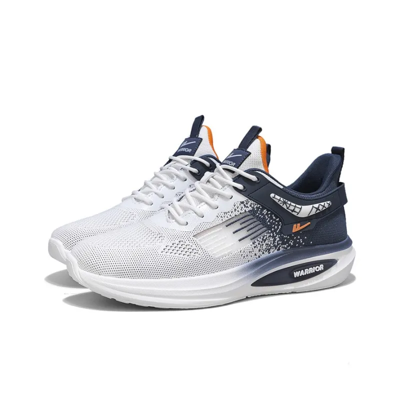 WARRIOR Running Shoes Men Low Top White Light Blue/White Dark Blue/Black-10
