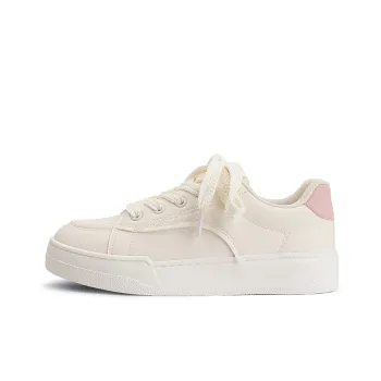 Shen Linsen Abrasion Resistant Low Top Skateboard Shoes Women's Beige Pink