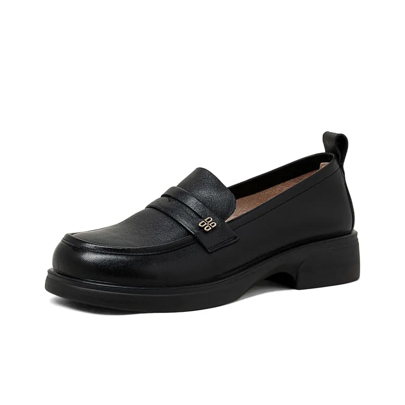 COMELY Loafers Women's Black/Light Brown/Ecru-0