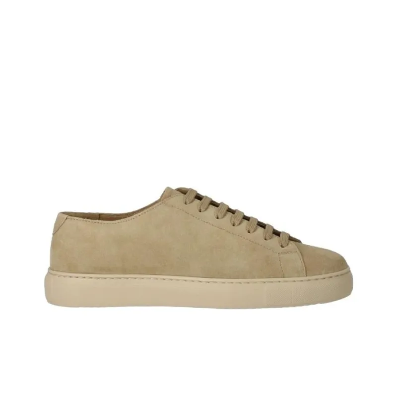 DOUCAL'S Logo Debossed Round Toe Sneakers-1