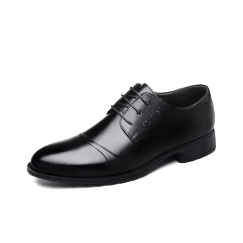 AOKANG Hidden Wedge Shoes Dress Shoes Men's Black Brown
