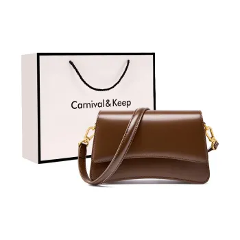Carnival Keep Cow Leather Small Square Bag Shoulder Bag Crossbody Bag Regular Women's Coffee/Black/Burgundy