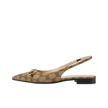 GUCCI Horsebit GG canvas Ballerina Shoes