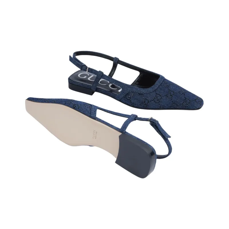 GUCCI Crystal-embellished GG Monogram Pumps-5