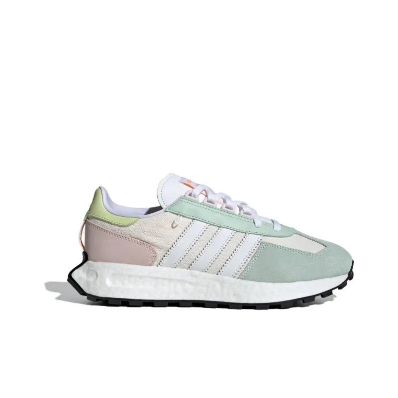 Adidas Originals Retropy E5 Cushioned Slip Resistant Low Top Casual Shoes Women's Green White Yellow-1