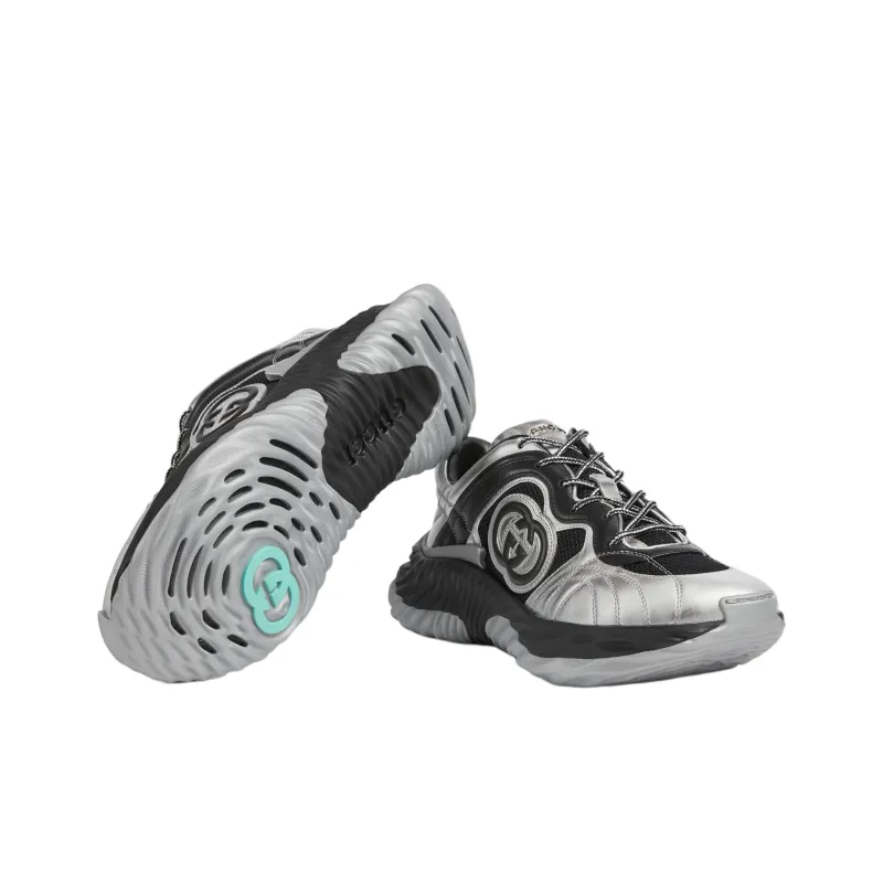 GUCCI Low Top Casual Shoes Men's Silver-5